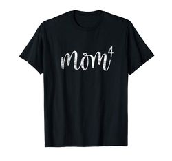 Adorable Womens Mom4 Mom Of 4 Mother Of Four Kids Mama Gifts Mothers Day T-Shirt