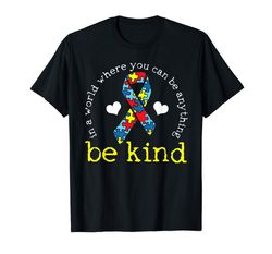 Buy Autism Awareness Tshirt Kindness Puzzle Ribbon Heart T-Shirt