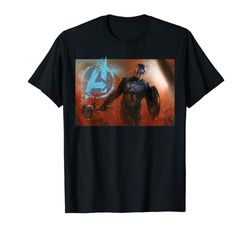 Buy Avengers Endgame Captain America Mjolnir Shield Portrait T-Shirt