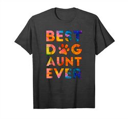 Buy Awesome Watercolor Art Gift Best Dog Aunt Ever T Shirt Unisex T-Shirt