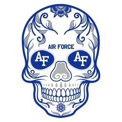 air force falcons 4 inch day of the dead sugar skull vinyl decal sticker