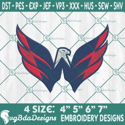 Washington Capitals Embroidery Designs, NHL Logo Embroidered, Washington Capitals Hockey Embroidery Designs,  Hockey