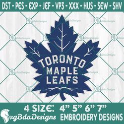Toronto Maple Leafs Embroidery Designs, NHL Logo Embroidered, Toronto Maple Leafs Hockey Embroidery Designs,  Hockey Log