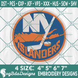 New York Islanders Embroidery Designs, NHL Logo Embroidered, New York Islanders Hockey Embroidery Designs,  Hockey Logo