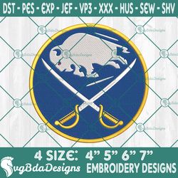 Buffalo Sabres Embroidery Designs, NHL Logo Embroidered, Buffalo Sabres Hockey Designs,  Hockey Logo Embroidery