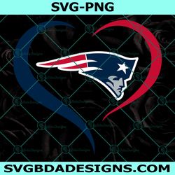 Heart Love New England Patriots Svg, New England Patriots Logo Svg, Valentine Svg, NFL Logo Svg, American Football svg