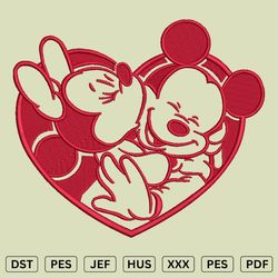 Mickey and minnie Love - Valentine's Day Embroidery Files - DST, PES, JEF