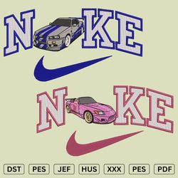 Nike suki and Nike Brian bullet  - Fast & Furious Embroidery Design - DST, PES, JEF