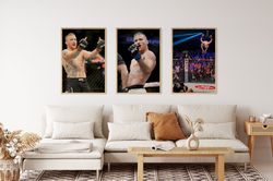 Justin Gaethje Poster, Justin Gaethje Set of 3 UFC Posters, Wall Art, MMA Sports, Boxing Poster, Fighting Poster, Martia