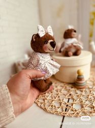 Teddy Bear, Handmade teddy Bear, Memory bear, Teddy bear artist, Vintage toy, Toy for Nursery Decor, Unique teddy bear
