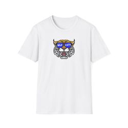 Kentucky UK Wildcat wearing sunglasses Unisex Softstyle T-Shirt for Optometrists University Basketball Fan Mascot Tee Op