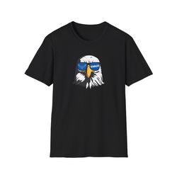 Eagle Mascot MSU wearing sunglasses Unisex Softstyle T-Shirt for Optometrists University Basketball Fan Mascot Tee Optic