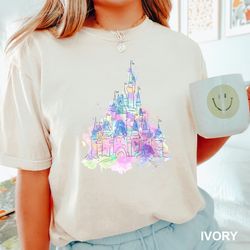 Disney Watercolor Castle T-Shirt, Disney Castle Shirt, Disney Trip Shirt, Disney Family Vacation Shirt