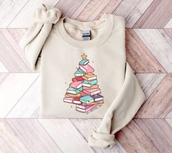 Booked for Christmas Sweatshirt, Bookworm Christmas Crewneck, Christmas Gift for Teacher, Christmas Book Tree, Gift for