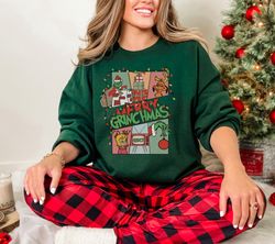 Grinchy Christmas Sweatshirt, Grinc Sweatshirt, Christmas Sweatshirt, Grnch Sweatshirt, Christmas Vibe, Gift for All, Fu
