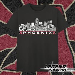 Arizona Baseball Team All Time Legends, Phoenix City Skyline shirt
