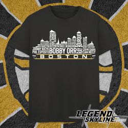 Boston Hockey Team All Time Legends, Boston City Skyline shirt