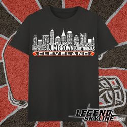 Cleveland Football Team All Time Legends, Cleveland City Skyline shirt