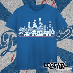 Los Angeles Baseball Team All Time Legends, Los Angeles City Skyline shirt