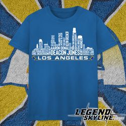 Los Angeles R Football Team All Time Legends, Los Angeles City Skyline shirt