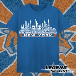 new york basketball team all time legends, new york city skyline shirt 1