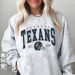 Vintage Houston Football Sweatshirt, Houston Crewneck, Retro Houston Sweatshirt, Houston Varsity Sweatshirt, Texas Footb