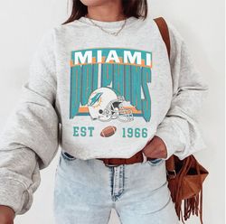 Vintage Miami Football Sweatshirt, Miami Dolphins Football Shirt, University Of Miami Shirt, Miami Game Day T-Shirt, Ret
