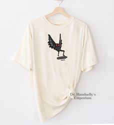 Mothman Cryptid Shirt Comfort Colors Funny T-shirt Tshirt Tee T Tees Meme Unisex Men Women Ladies Adult Moth Man Bigfoot