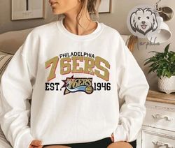 philadelphia basketball vintage shirt, 76ers vintage 90s basketball graphic tee, basketball sweatshirt gift for fans