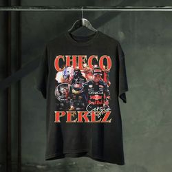 Sergio Perez Vintage Sweatshirt, Sergio Perez Shirt, Vintage Unisex Oversized Sport Tee, Racing Bootleg Shirt