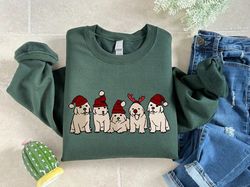 christmas dogs sweatshirt, dog lover gift, dog lover sweatshirt, christmas dog gift,holiday apparel,puppy sweatshirt,xma