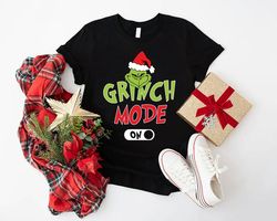 Grinch Hand Shirt, Grinch Mode On T-Shirt, Merry Grinchmas Shirt, Xmas Grinch T-shirt, Christmas Party Tees, Grinch Gift