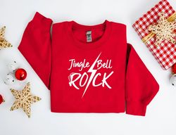 Jingle Bell Rock Sweatshirt, Women Xmas Sweatshirt, Christmas Season Gift, Rock Christmas Sweatshirt, Women Christmas To