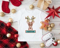 Personalized Christmas Name Shirt for Kids, Kids Christmas T-Shirt, Toddler Christmas Shirt, Custom Baby Christmas Bodys