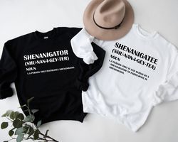Shenanigator And Shenanigatee Shirt, funny couples shirts, Couples Drinking Shirt, Couples Vacation Sweatshirt, Shenanig