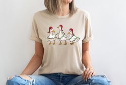 Christmas Ducks Sweatshirt, Duck Christmas Lights Shirt, Funny Animals Christmas Shirt, Funny Christmas Shirt, holiday a