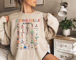Coping Skills Alphabet Shirt, Mental Health Sweatshirt, School Counselor Shirt, Therapist Shirt, Psychologist Shirt, Men