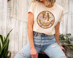 Cute Smile Shirt, Smiley Face Shirt, Flower Happy Face Shirt, Flower Smiling Face Tee, Smile flower Tee, Trendy Smile Fa