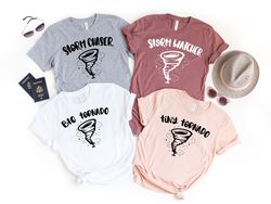 Matching Mama and Mini Family Shirts, Storm Chaser, Tiny Tornado, Mother Son Daughter Custom Shirt, Family Matching Outf