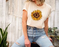 Sunflower Shirt, Flower Print Shirt, Womens Garden Shirt, Funny Shirt, Floral Shirt, Plant Sunflower Shirt, Sunshine Tee
