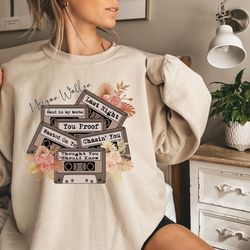 Morgan Wallen Mixtape Crewneck Sweatshirt, Last Night, You Proof, Cowgirls, Chasin' You, Gift for Her, Gift for Country