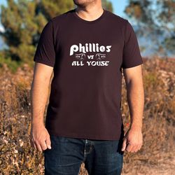 Phillies vs. All youse Phillies Tee, Men's Phillies Shirt, Ring the Bell, Red October, Philly Humor, Bryce Harper, World