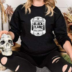 Sanderson Sisters Black Flame Candle Company Oversized Sweatshirt, Halloween Crewneck, Hocus Pocus