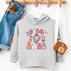 Spooky Babe Toddler Hoodie, Ghosts and Ghouls and Goblins, Trick of Treat, Halloween Spooky Sweatshirt
