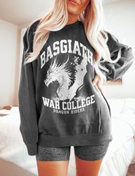 Fourth Wing Sweatshirt UNISEX Comfort Colors Basgiath War College Dragon Rider Tee Violet Sorrengail Xaden Riorson YA Da