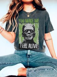 Frankenstein Shirt Comfort Colors Classic Horror Cult Vintage Grunge Horror Movies Tee Spooky Season Halloween Tshirt Ha
