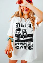 Ghostface Shirt Comfort Colors Scream Shirt Scary Movie Ghost Face Classic Horror Movie 90s Oversized Get in Loser Vinta