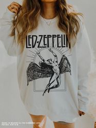 Led Zeppelin UNISEX Sweatshirt Vintage Rock Band Led Zeppelin Tour Distressed 70s Crewneck Music Concert Shirt Oversized