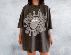 Rolling Stones Shirt UNISEX Comfort Colors Rock n Roll Vintage Band Tour Mick Jagger Music Concert Shirt Oversized T Shi