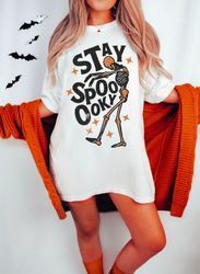 Stay Spooky Shirt Comfort Colors Vintage Skeleton Halloween Tshirt Spooky Season Funny Halloween Party Gifts Classic Hor
